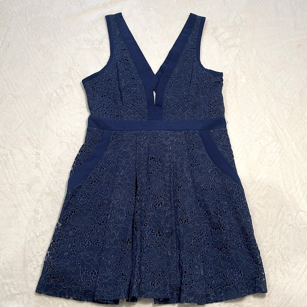 Free People Blue Dress Size: S/P with Pockets